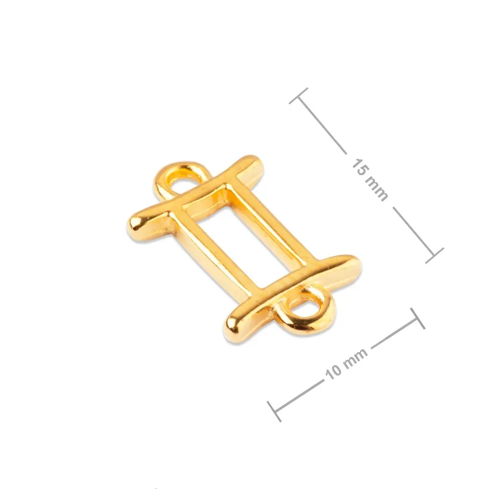 Manumi spojovací díl Blíženci 15x10 mm pozlacený - 1 ks