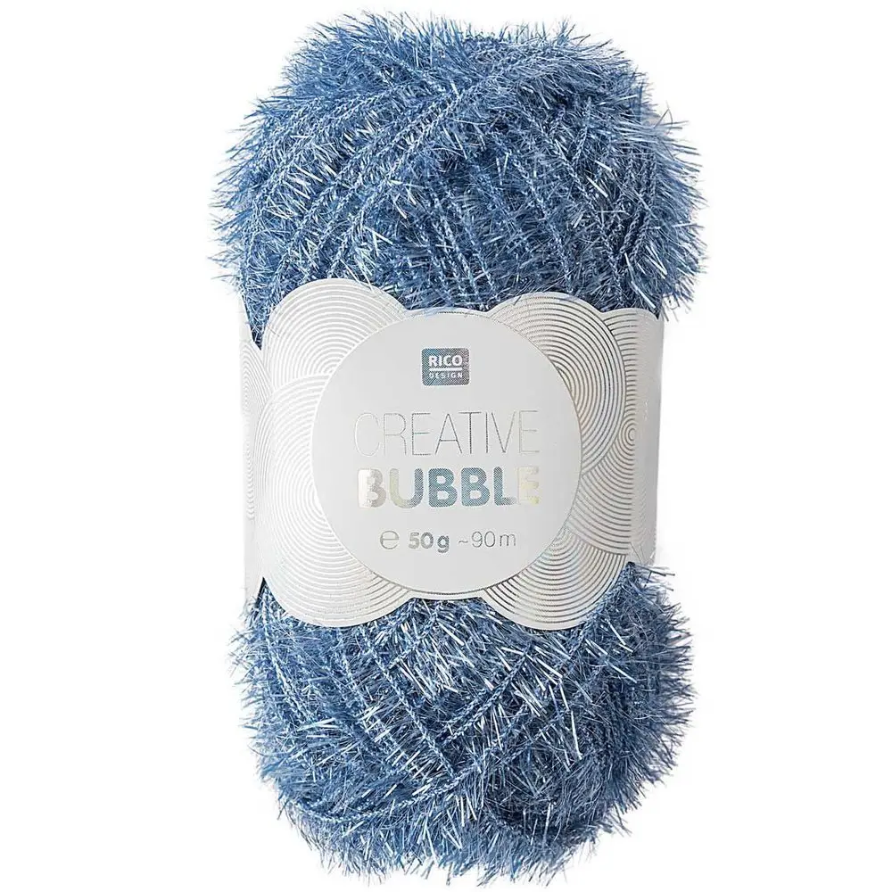 Rico design háčkovací příze na výrobu žínek Creative Bubble odstín 024 modrá - 3 ks
