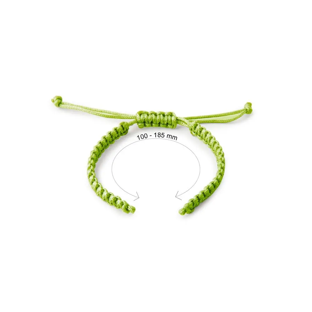 Nylonový základ na Shamballa náramky 110 mm zelený - 10 ks