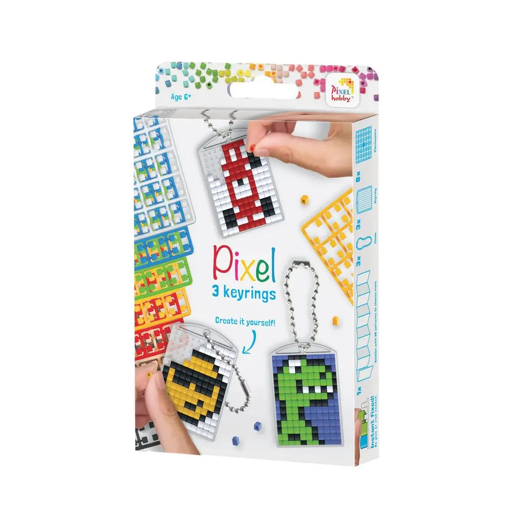 Pixelhobby Sada Pixel klíčenky cool 3ks - 1 sada