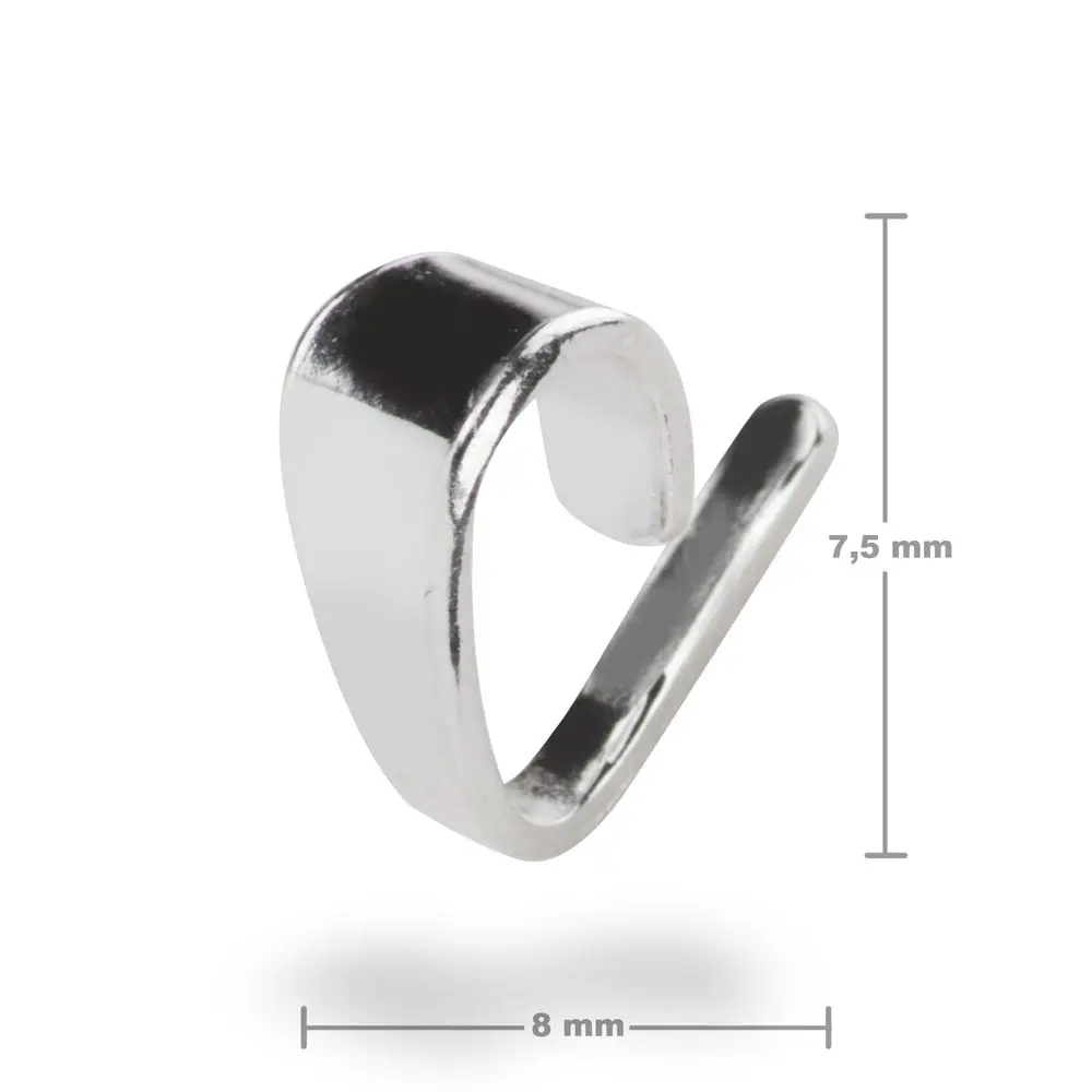 Stříbrná bižuterní šlupna 8 x 7,5 mm -