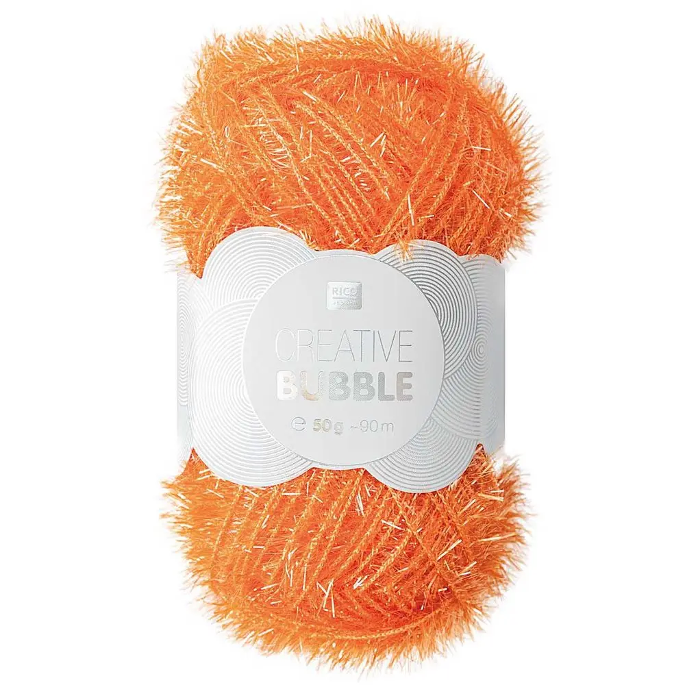 Rico design háčkovací příze na výrobu žínek Creative Bubble odstín 021 oranžová -