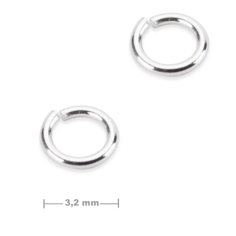 Stříbrný spojovací kroužek 3,2 mm - 10 ks
