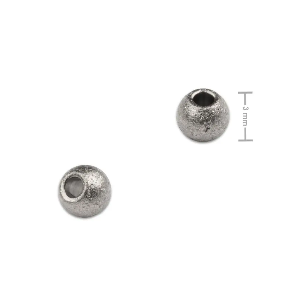 Korálek z chirurgické oceli 3 mm stardust matný - 8 ks