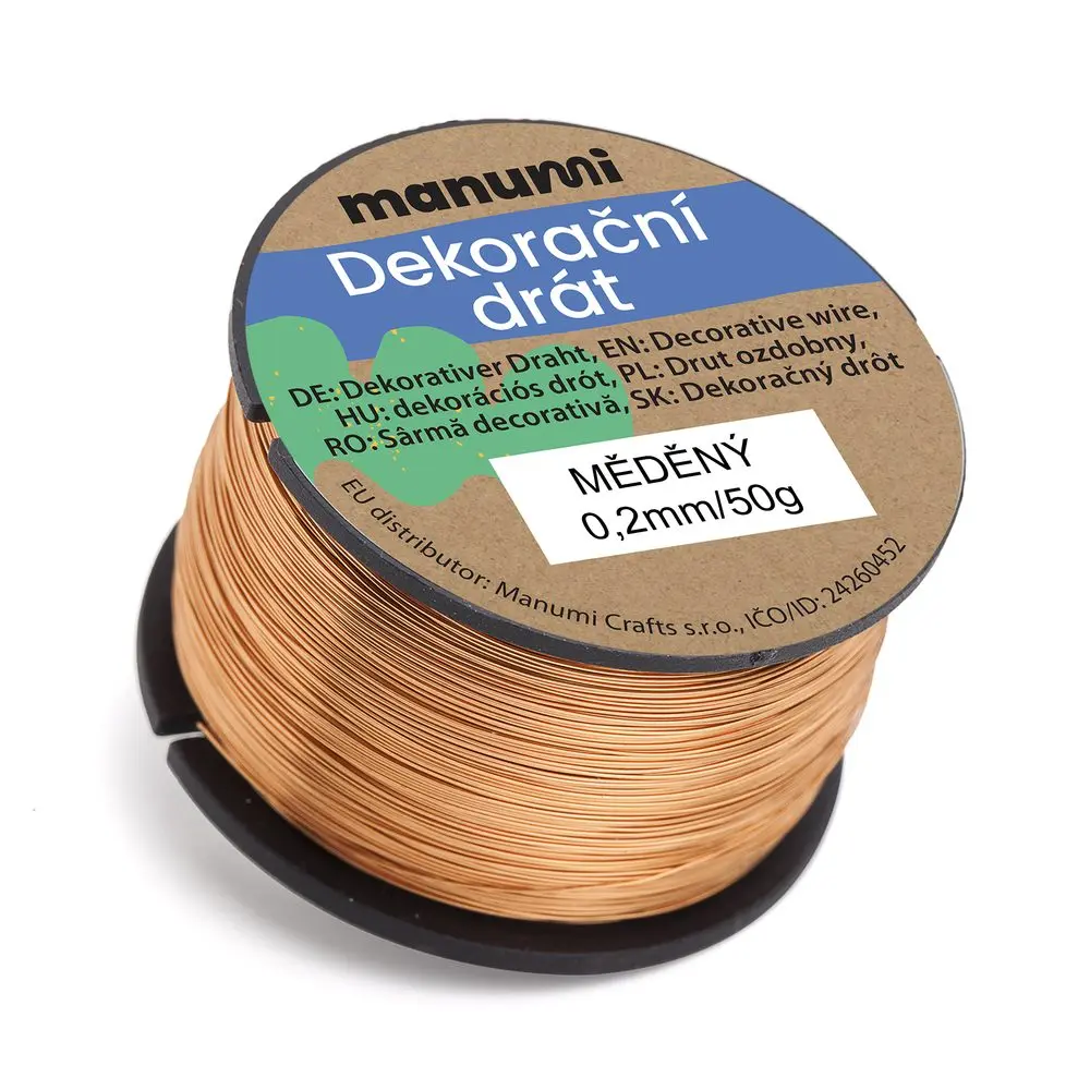 Manumi Měděný drát 0,2 mm/50 g - 3 ks