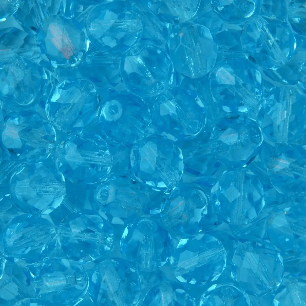 Manumi české broušené korálky 8 mm Aquamarine -