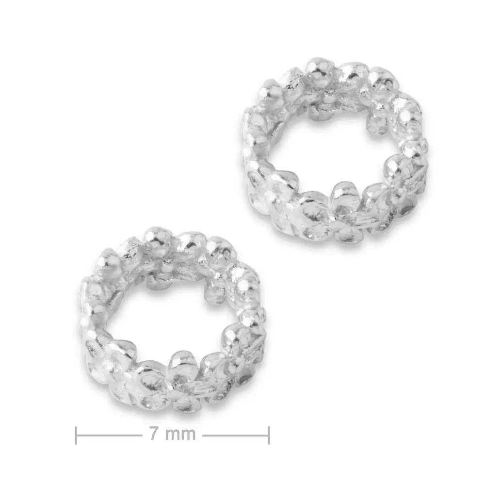 Stříbrný distanční kroužek 7 x 3 mm -