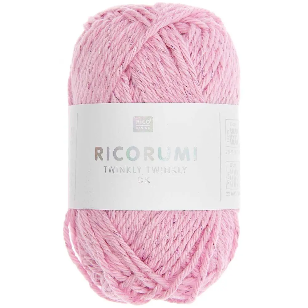 Rico Design Háčkovací příze Ricorumi Twinkly Twinkly odstín 008 růžová - 3 ks