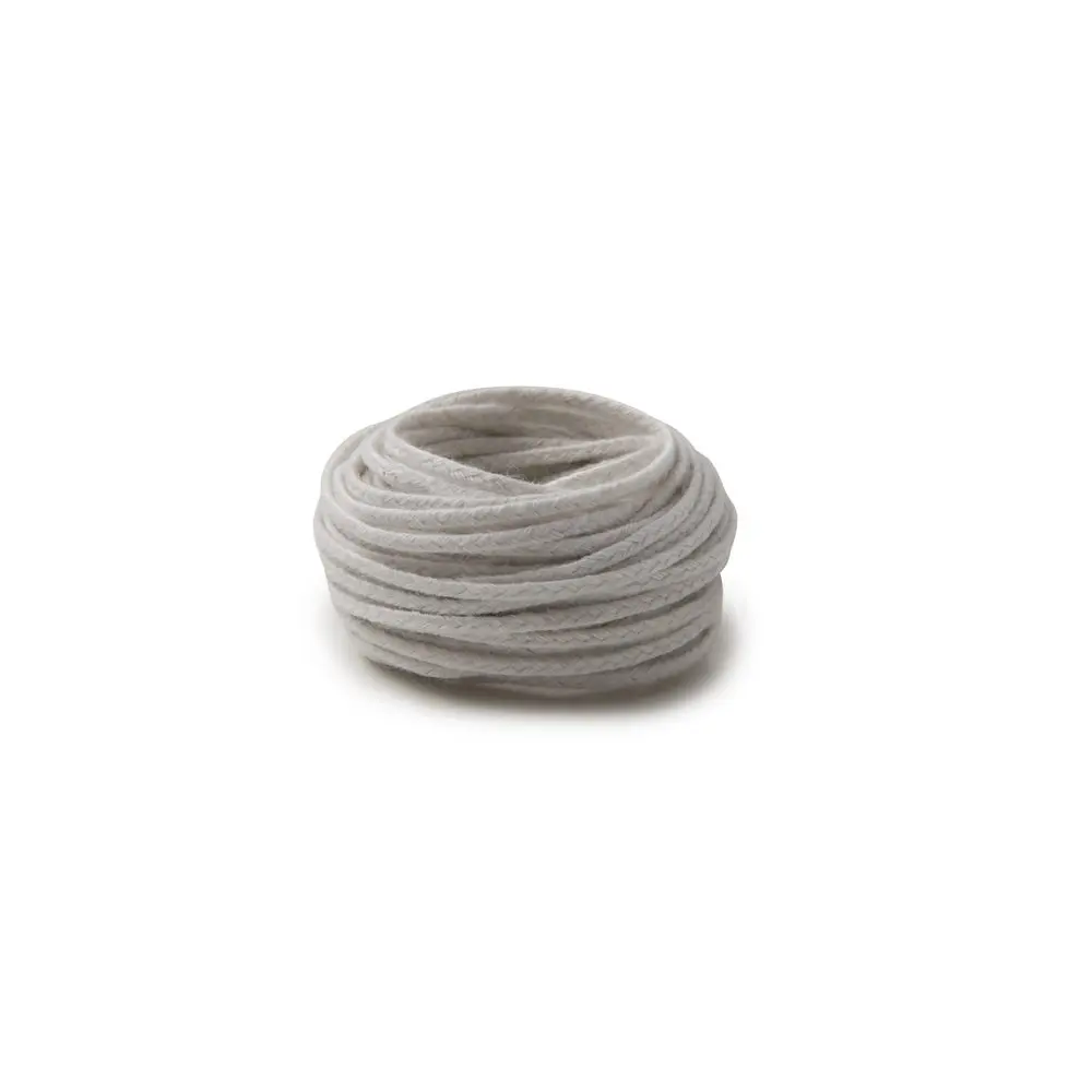 Knot do svíčky z přírodního vosku ø3-5cm plochý splétaný - 20 m - 20 m