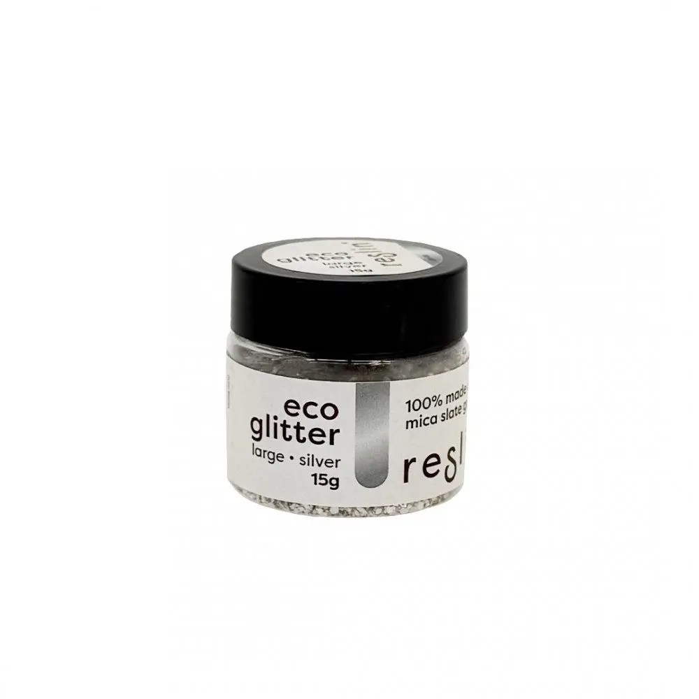 Reslin® Reslin eco glitry do ekologické pryskyřice 15 g vel. L v barvě stříbra -