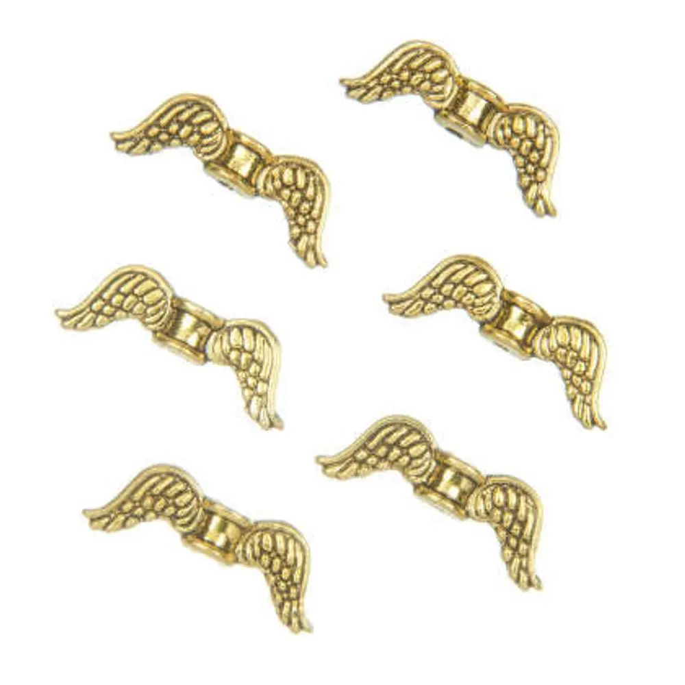 Andělská křídla 18x7x4 mm zlatá č. 4 - 30 ks