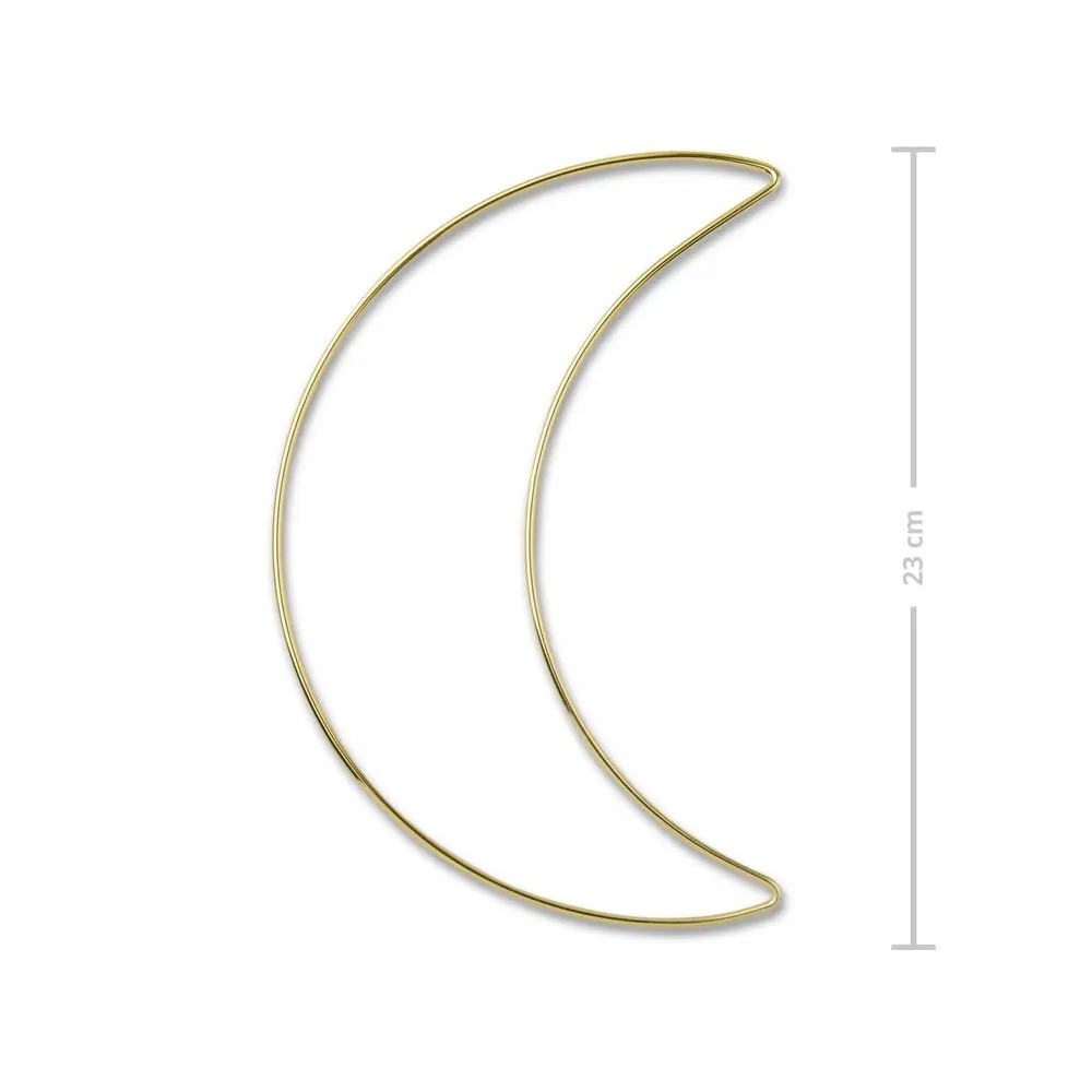 Kovový rám měsíc na macramé 23cm -