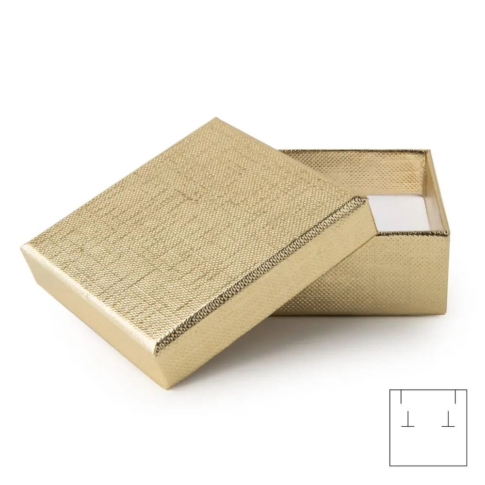 Dárková krabička na šperk zlatá 65x65x25mm -