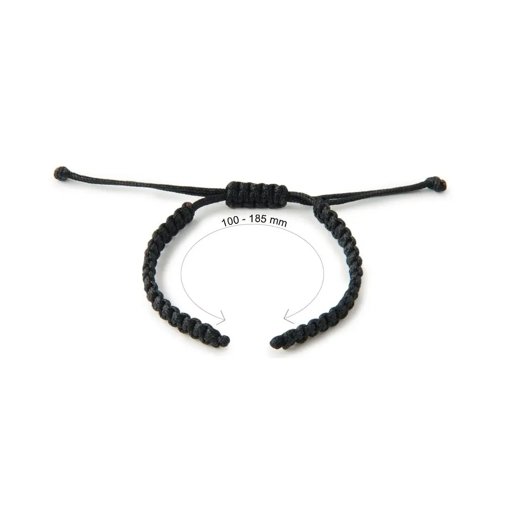 Nylonový základ na Shamballa náramky 110 mm černý - 10 ks