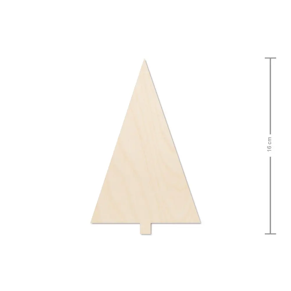 Dřevěný výřez stromek rovný 16cm - 1 ks