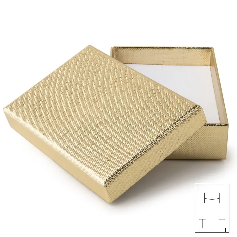Dárková krabička na šperk zlatá 93x63x23mm -