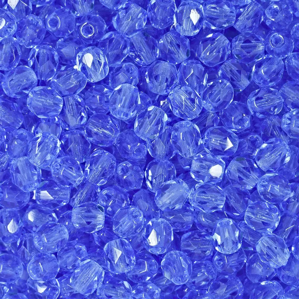 Manumi české broušené korálky 4 mm Med Sapphire - 45 ks