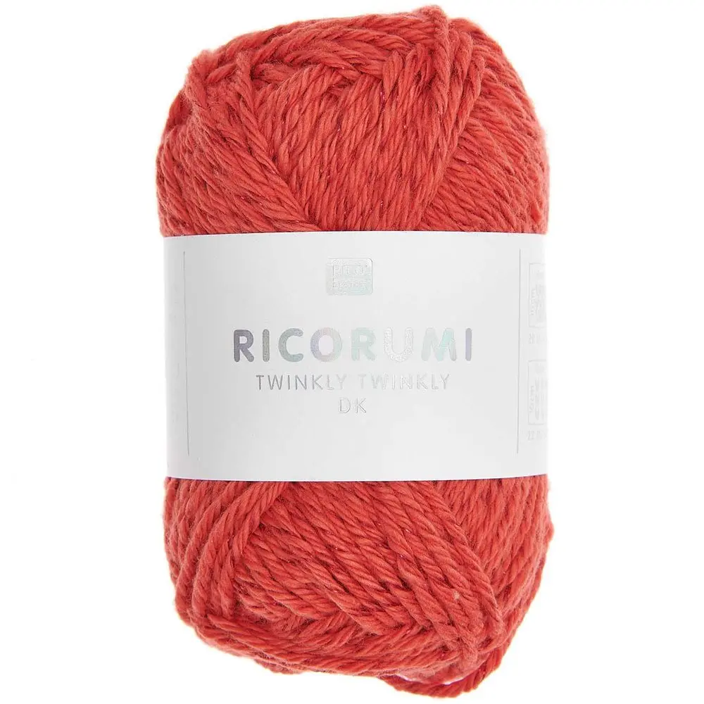 Rico Design Háčkovací příze Ricorumi Twinkly Twinkly odstín 009 červená - 3 ks
