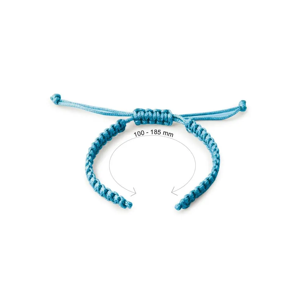 Nylonový základ na Shamballa náramky 110 mm modrý - 1 ks