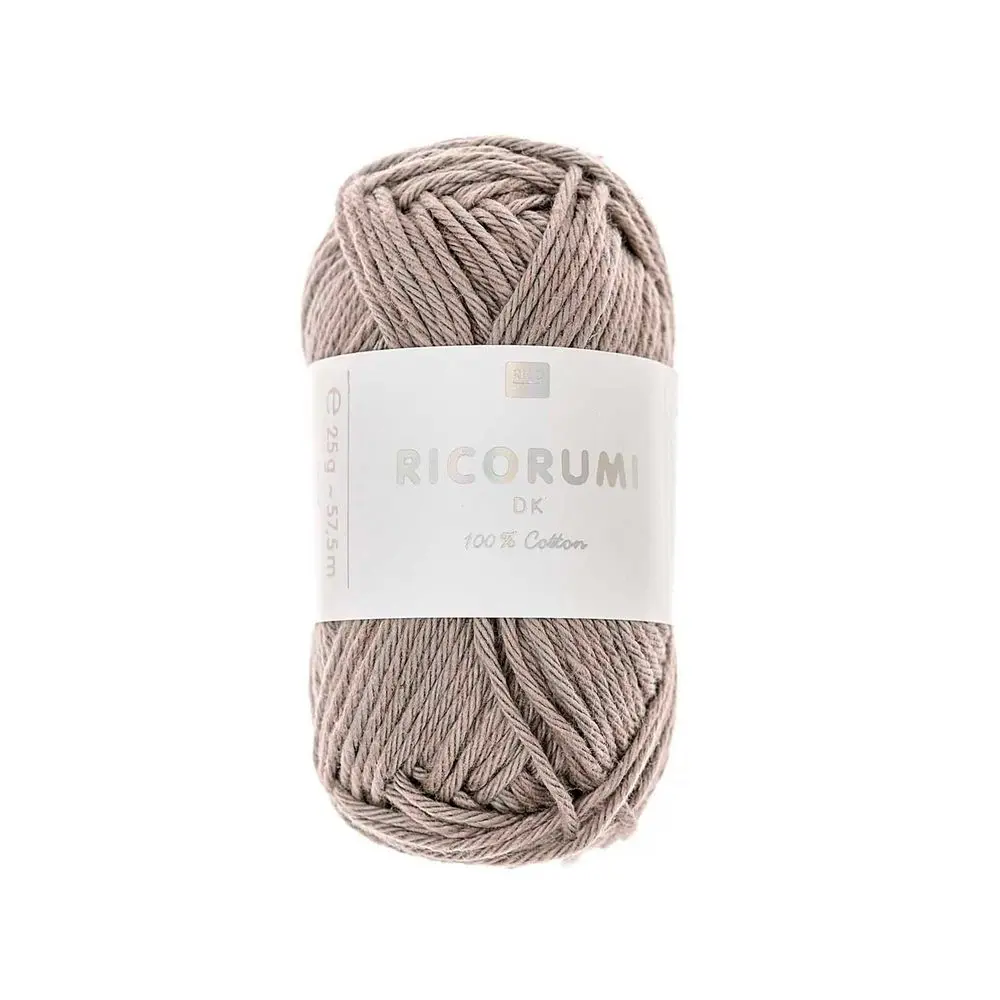 Rico Design Bavlněná háčkovací příze Ricorumi dk odstín 079 tmavě šedá - 3 ks