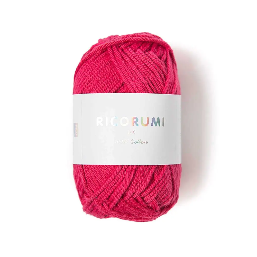 Rico Design Bavlněná háčkovací příze Ricorumi dk odstín 013 tmavě růžová - 3 ks