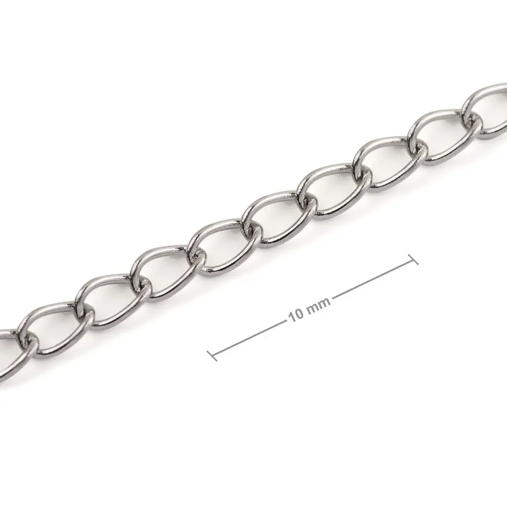 Bižuterní řetízek z chirurgické oceli v metráži s 4 mm okem - 1 m