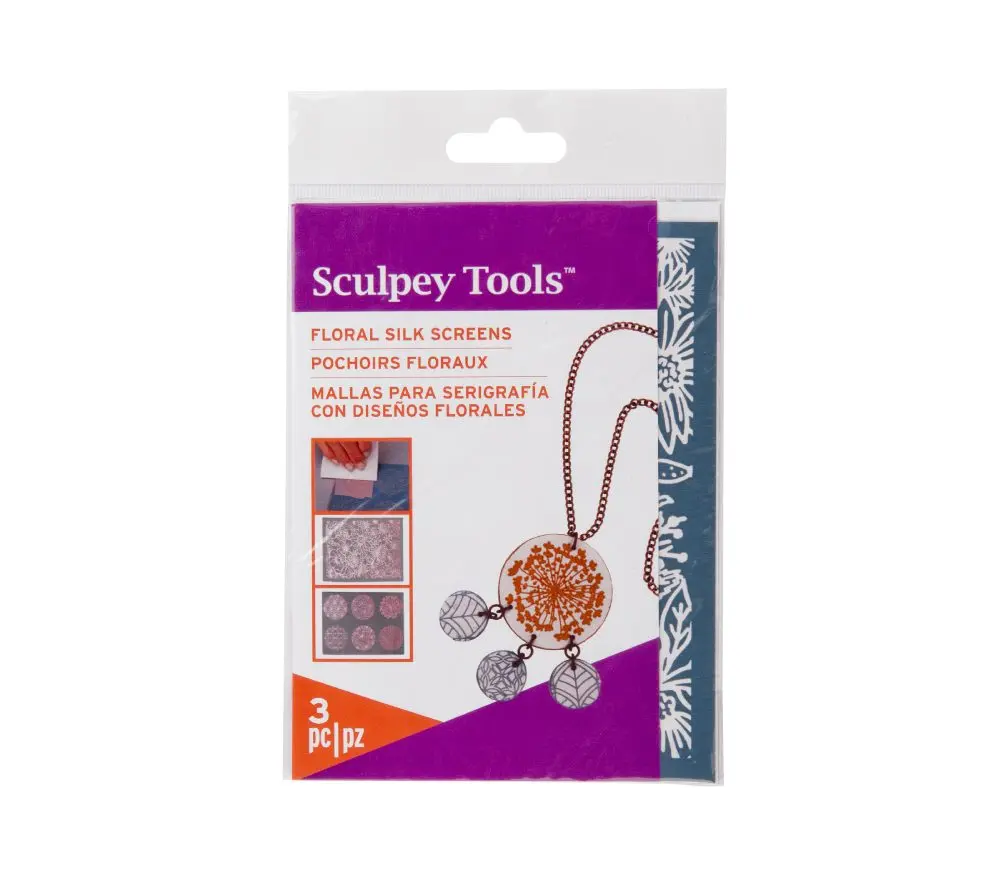 Sculpey sada na sítotiskovou techniku Floral -