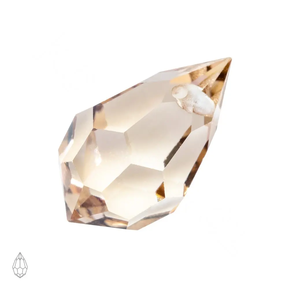 Preciosa MC přívěsek kapka 681 6x10 mm Crystal Honey - 4 ks
