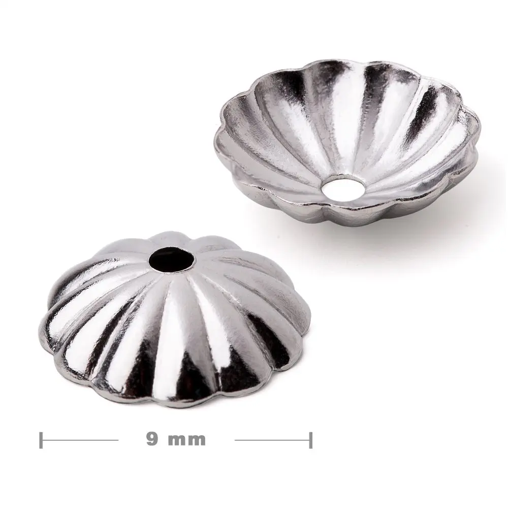 Bižuterní kaplík z chirurgické oceli 316L 9x3 mm -