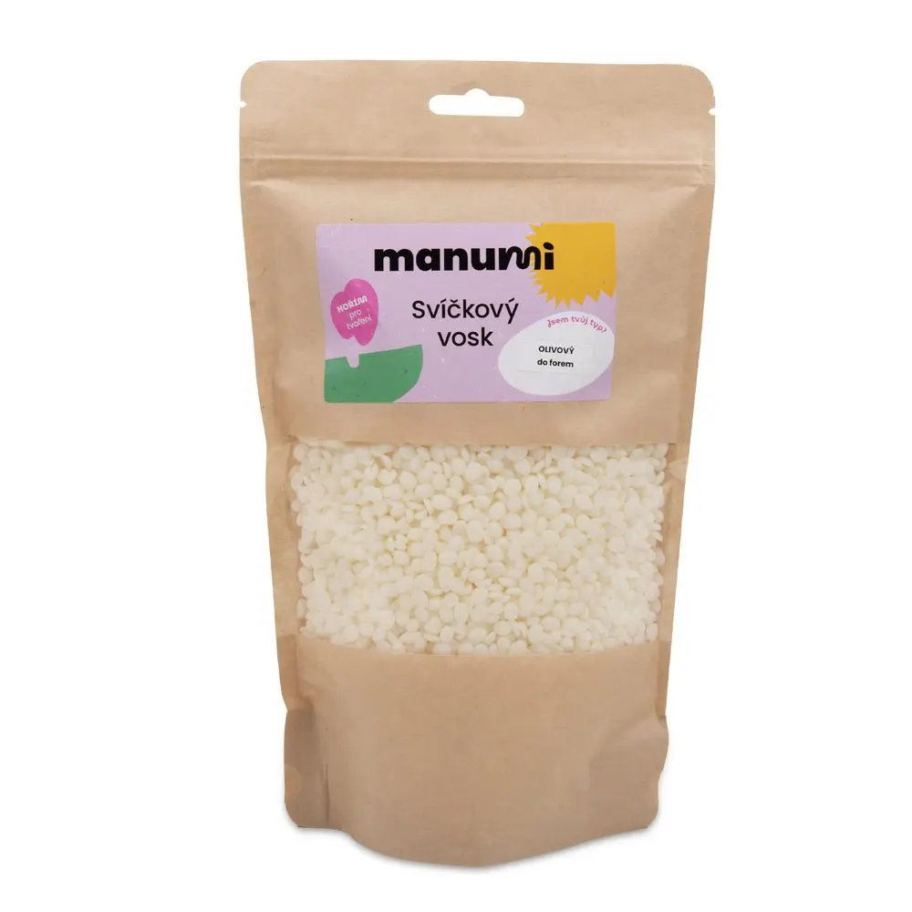 Manumi olivový vosk na svíčky z forem 500 g -