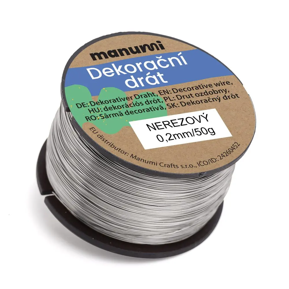 Manumi Nerezový drát 0,2 mm/50 g - 3 ks