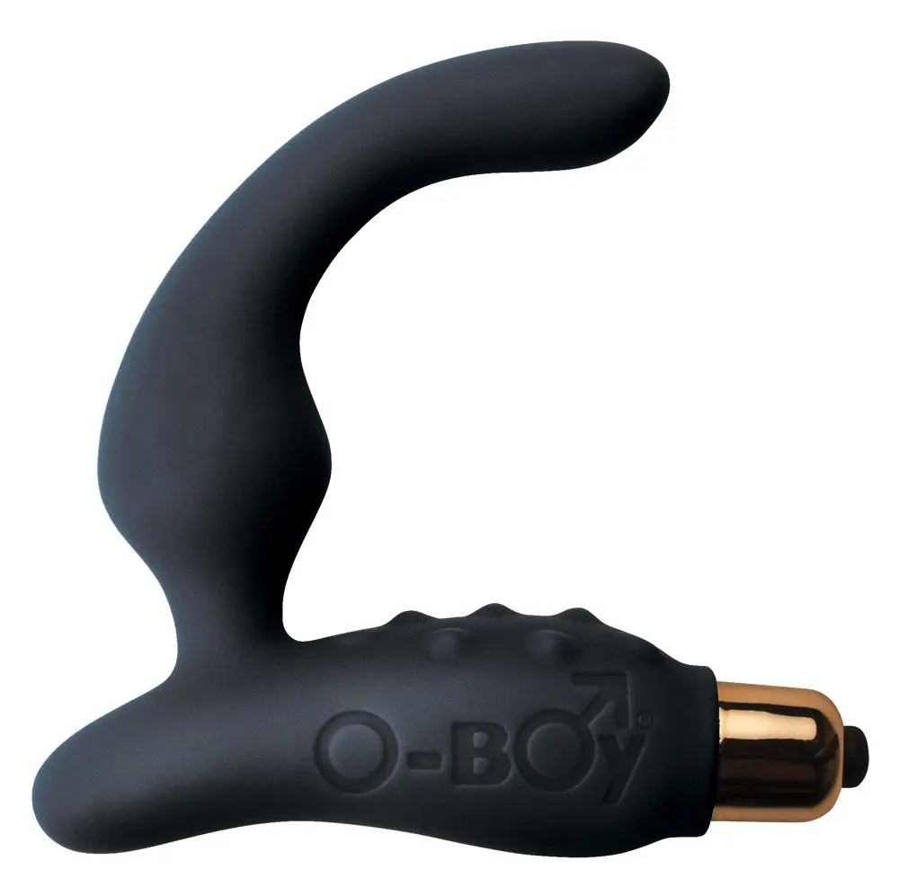 Rocks-Off O Boy - vibrační masáž prostaty (černý) - 10 cm