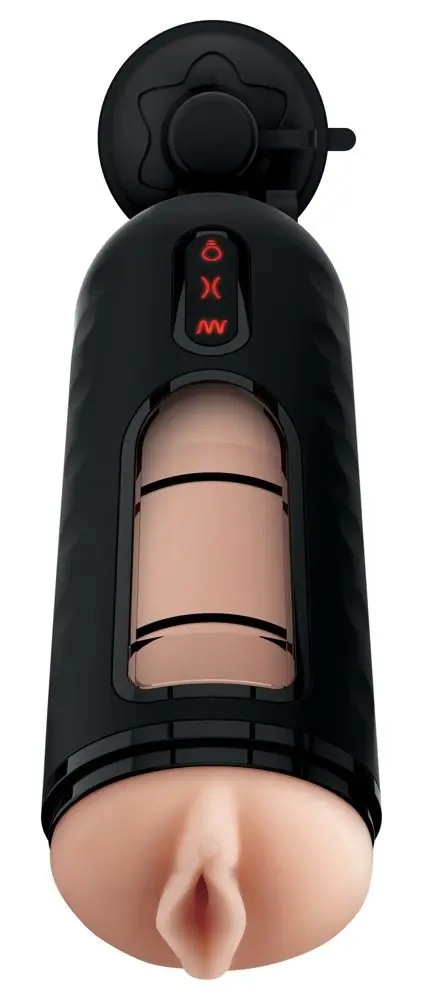 PDX Elite Mega Milker - vibrační, penis dojímající umělá vagína (černá)