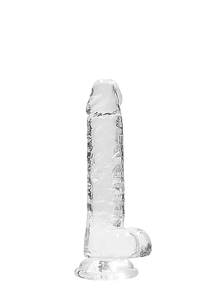 RealRock - realistické dildo - průhledné - 17 cm
