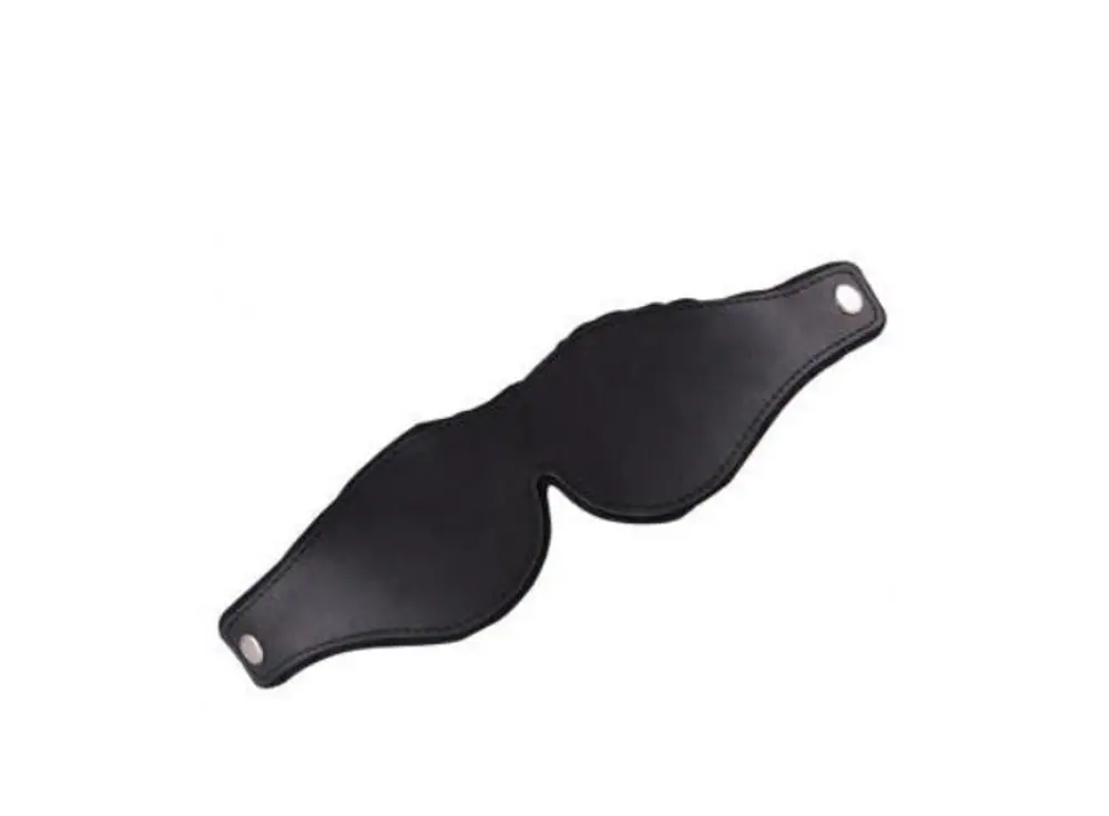 LOVEO Kožená maska na oči Black/Black