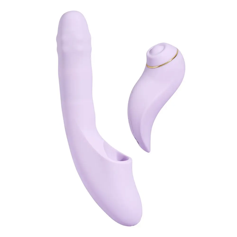 Vibrátor Svakom Duoglow Thrusting Beaded With Pulsating Stimulator fialový