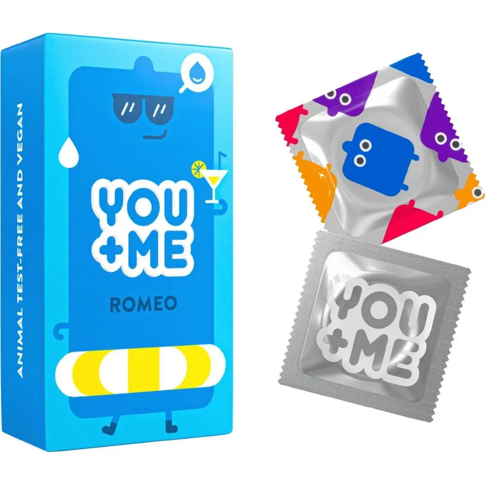You Me Romeo Vegan kondomy Se Zvýšenou dávkou Lubrikace, 12 ks