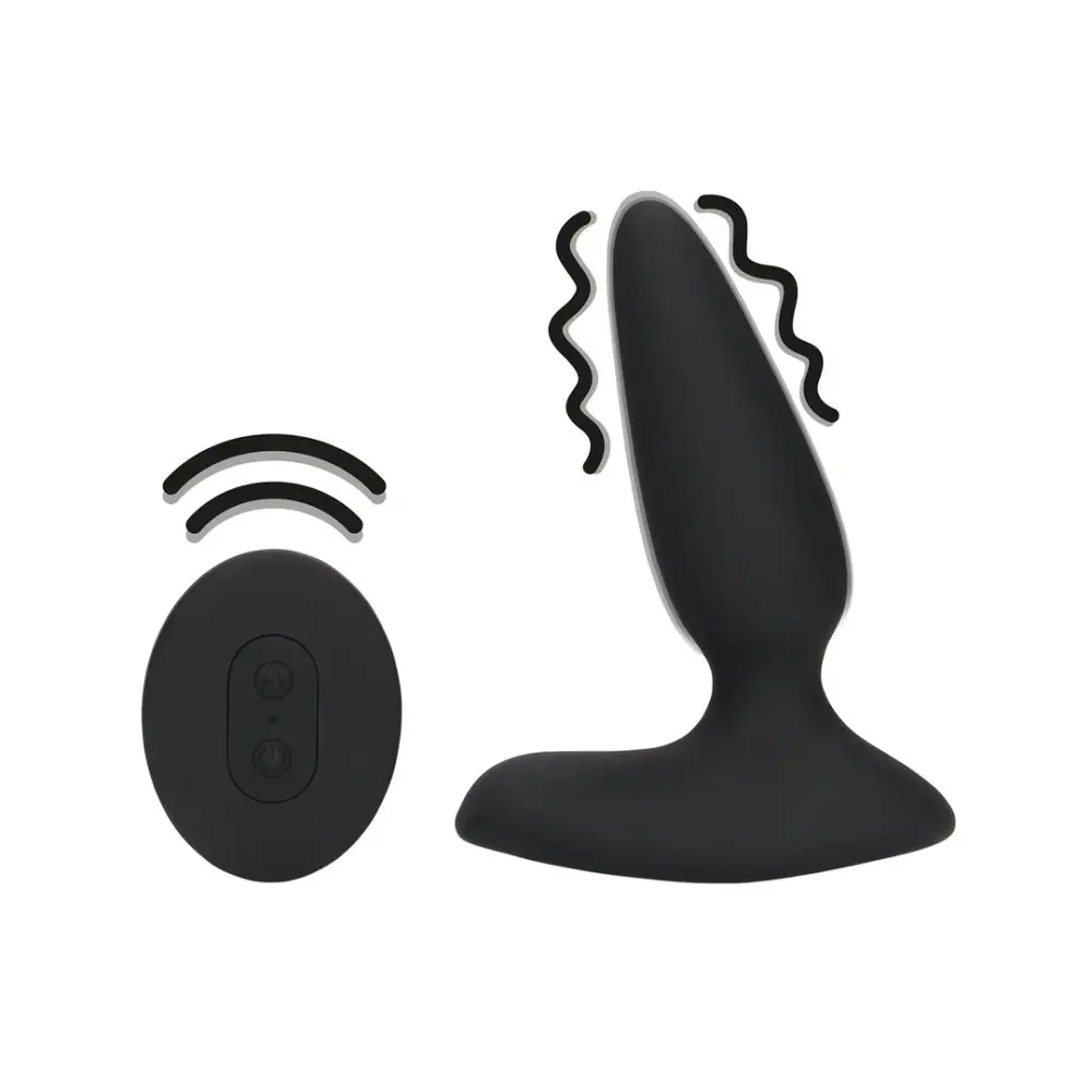Loveline Smooth Vibrating Anal Plug with Remote Control