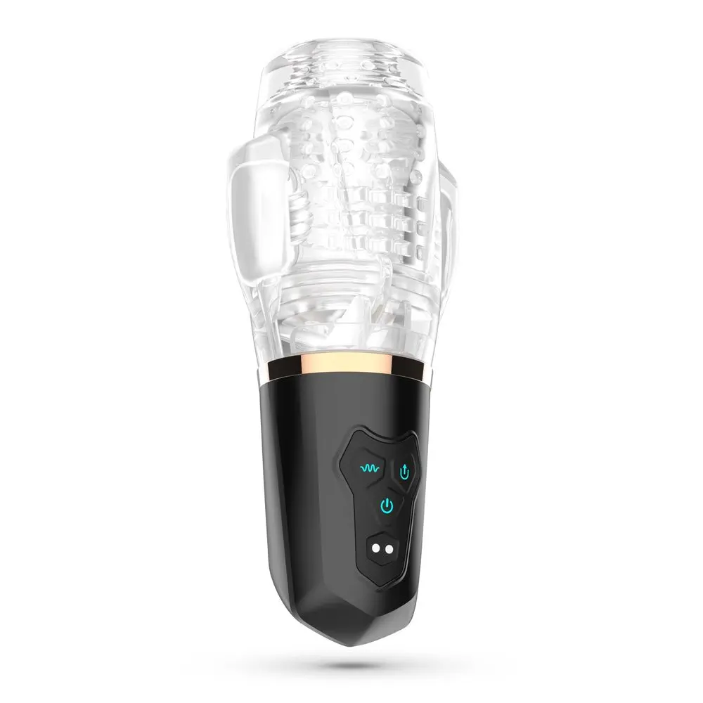Crushious quasar rechargeable masturbator with suction