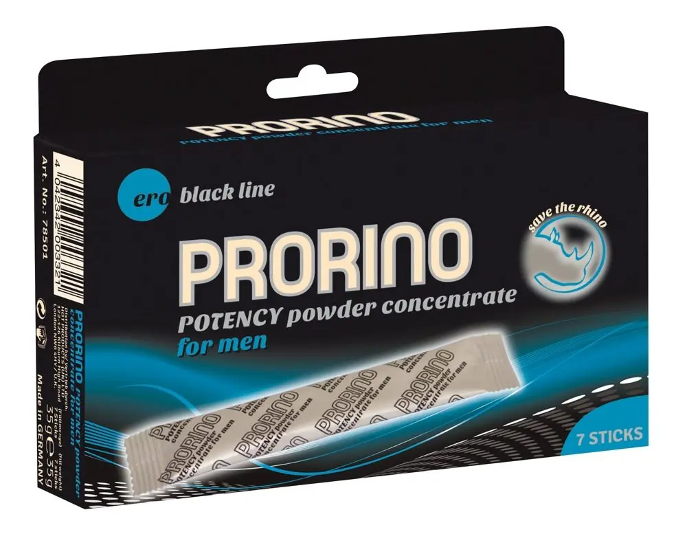 HOT Ero Prorino Black Line Potency Powder Concentrate for Men 7 Pack