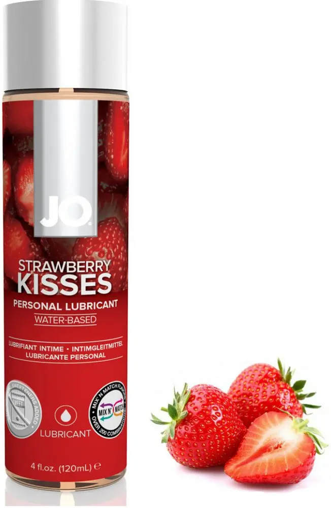 System JO - H2O jahodový polibek - lubrikant na vodní bázi (120 ml)