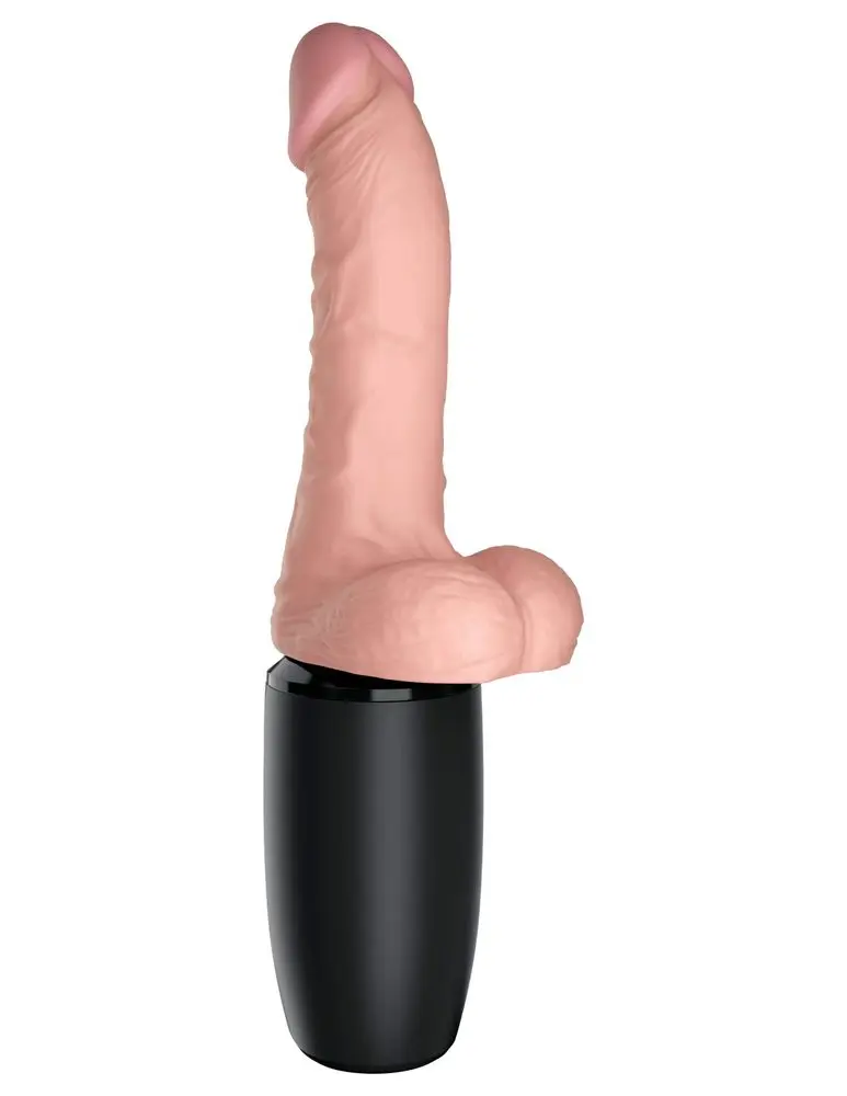 King Cock Plus 6,5 - realistický vibrační penis s varlaty - tělová