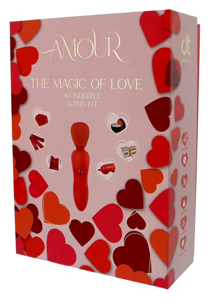 Dreamtoys Amour - sada vibrátorů typu wand (červená)