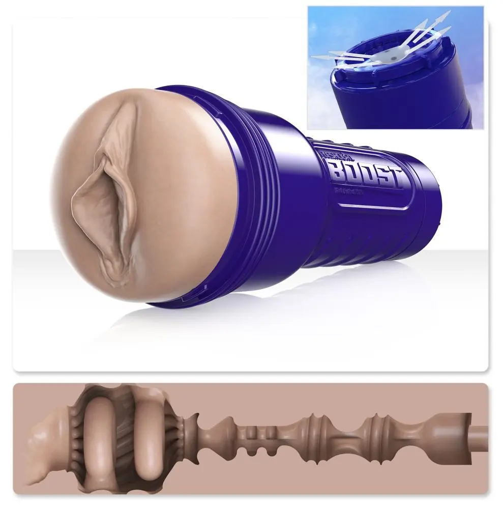 Fleshlight Boost Bang - realistická umělá vagína masturbátor - přírodní