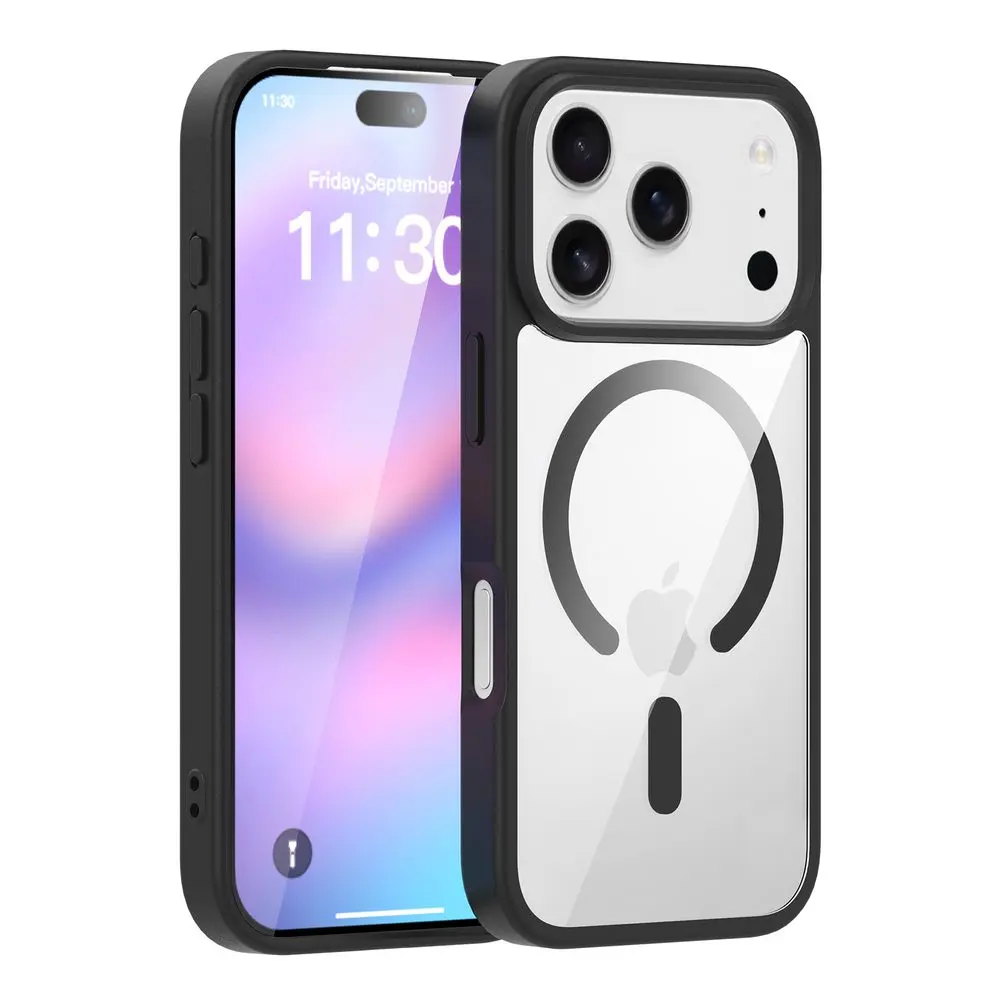 JP MagFit Clear MagSafe obal s N52 magnetem, iPhone 17 Pro, černý