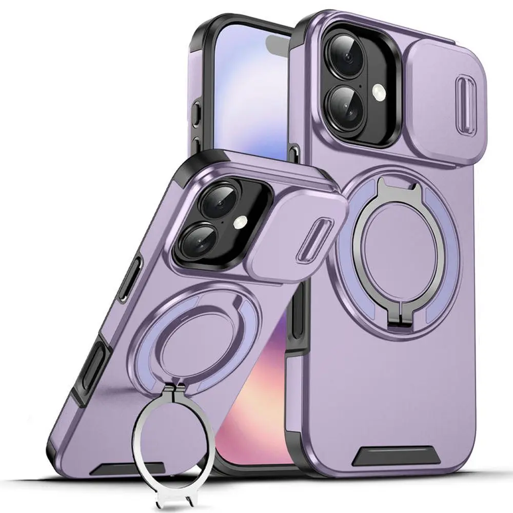 Camslide Stand obal, iPhone 17, fialový