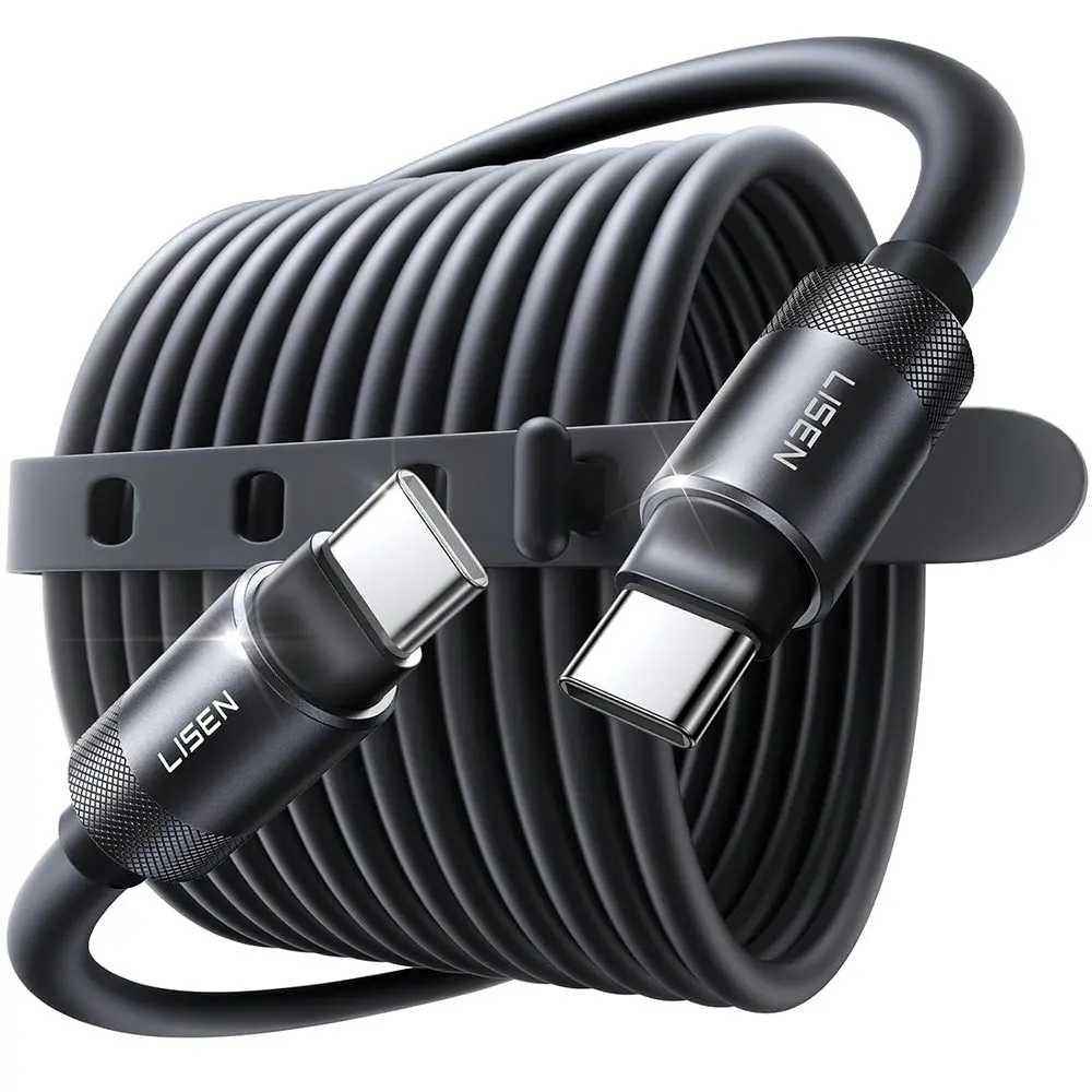 Lisen Datový kabel L115 USB-C - USB-C, 100 W, 3 m, černý