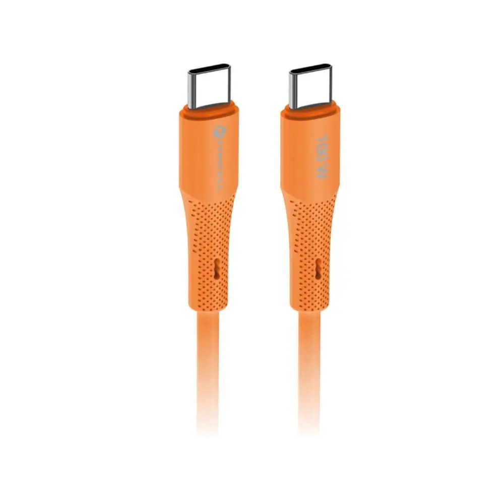Forcell F-Energy kabel USB-C - USB-C, QC4.0, PD, 5A, 100W, 1 m, oranžový