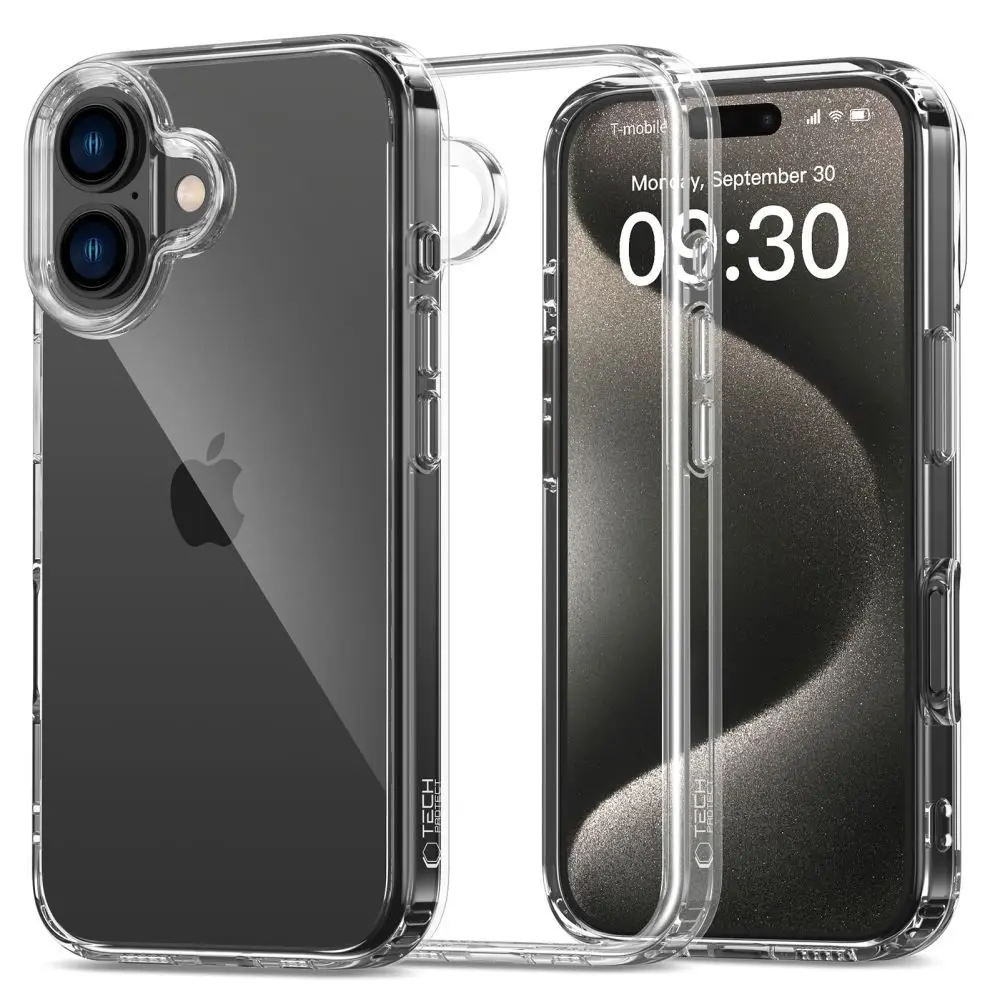 Tech-Protect Flexair Hybrid, iPhone 16, průhledný