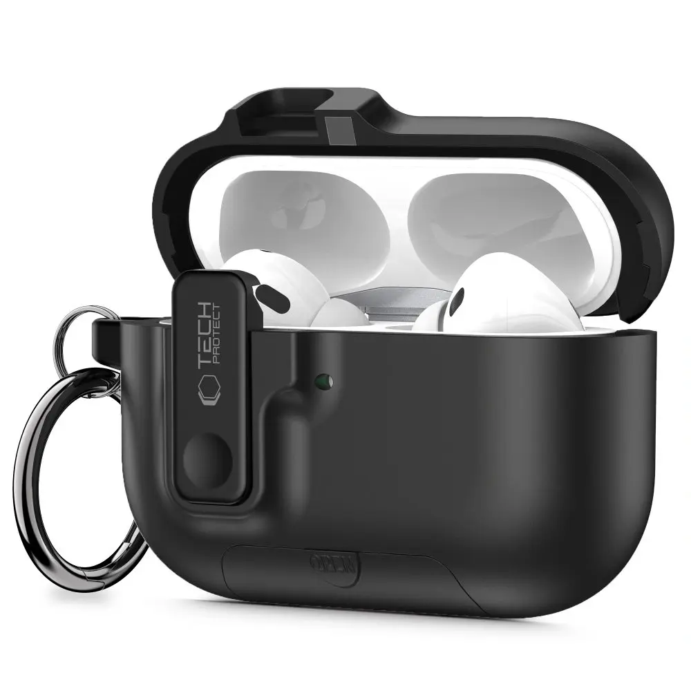 Tech-Protect Slim Hook pouzdro, Apple AirPods Pro 3, černé